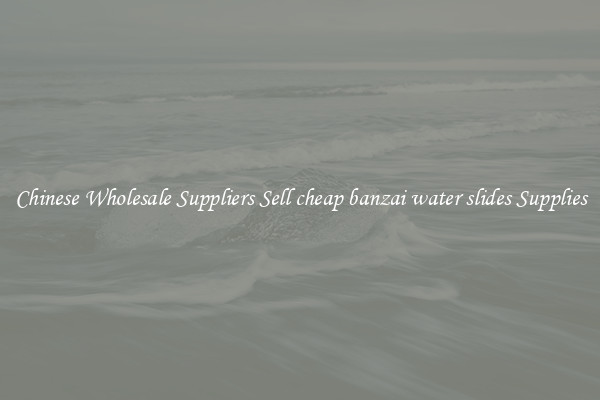 Chinese Wholesale Suppliers Sell cheap banzai water slides Supplies