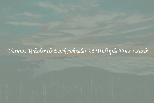 Various Wholesale track wheeler At Multiple Price Levels
