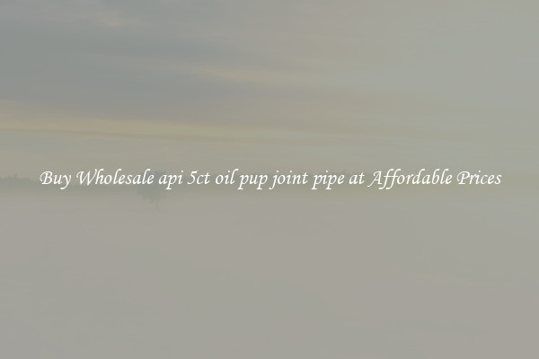 Buy Wholesale api 5ct oil pup joint pipe at Affordable Prices