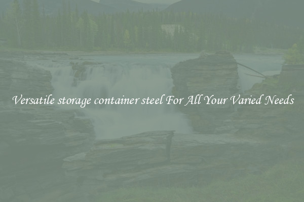 Versatile storage container steel For All Your Varied Needs