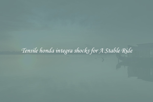 Tensile honda integra shocks for A Stable Ride