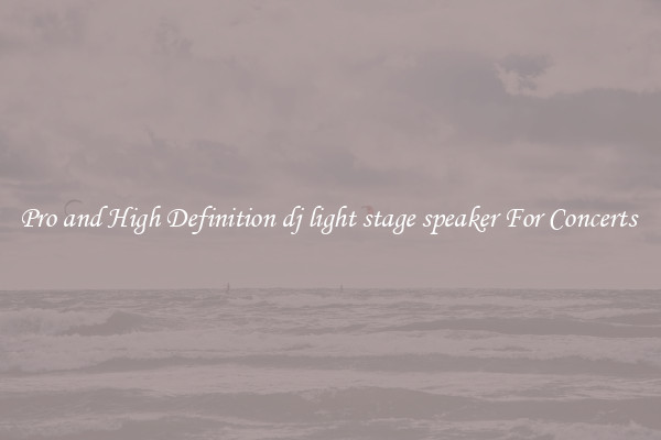 Pro and High Definition dj light stage speaker For Concerts 