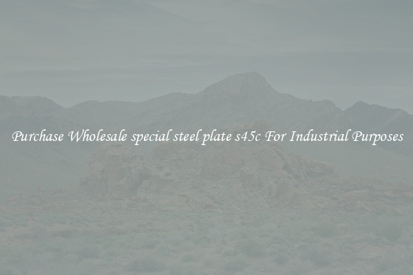 Purchase Wholesale special steel plate s45c For Industrial Purposes
