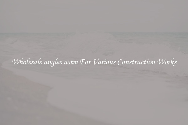 Wholesale angles astm For Various Construction Works