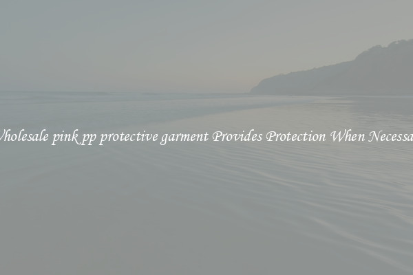 Wholesale pink pp protective garment Provides Protection When Necessary