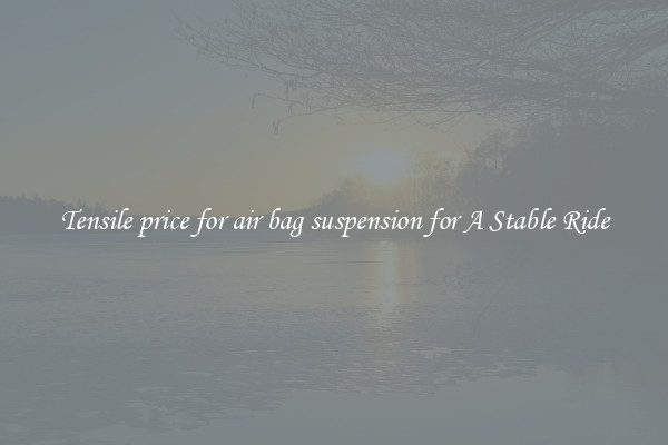 Tensile price for air bag suspension for A Stable Ride