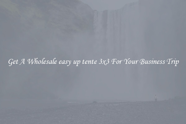 Get A Wholesale easy up tente 3x3 For Your Business Trip