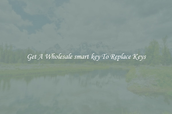 Get A Wholesale smart key To Replace Keys