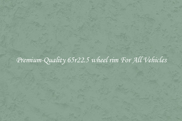 Premium-Quality 65r22.5 wheel rim For All Vehicles
