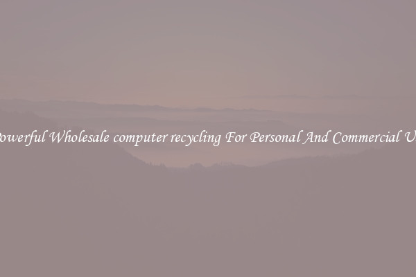 Powerful Wholesale computer recycling For Personal And Commercial Use